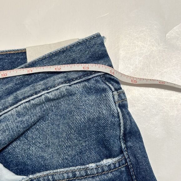 We The Free People Jeans Size 25 Bare With Me Mid Rise Straight Leg Patchwork - Picture 7 of 16